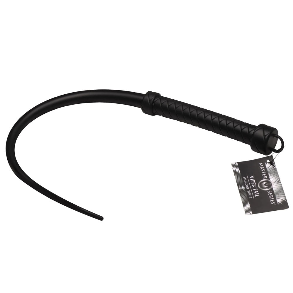 Master Series Viper Tail - Black - Black Silicone Whip XR Brands